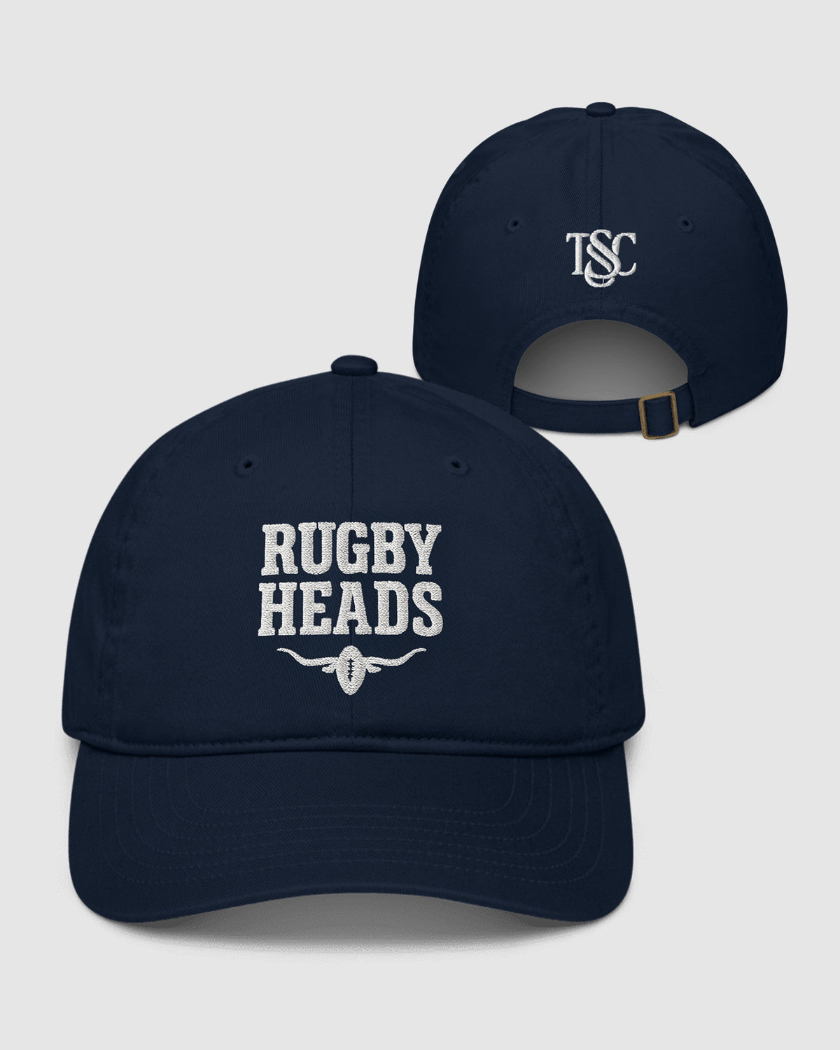 Rugby Heads Dad Cap - Navy