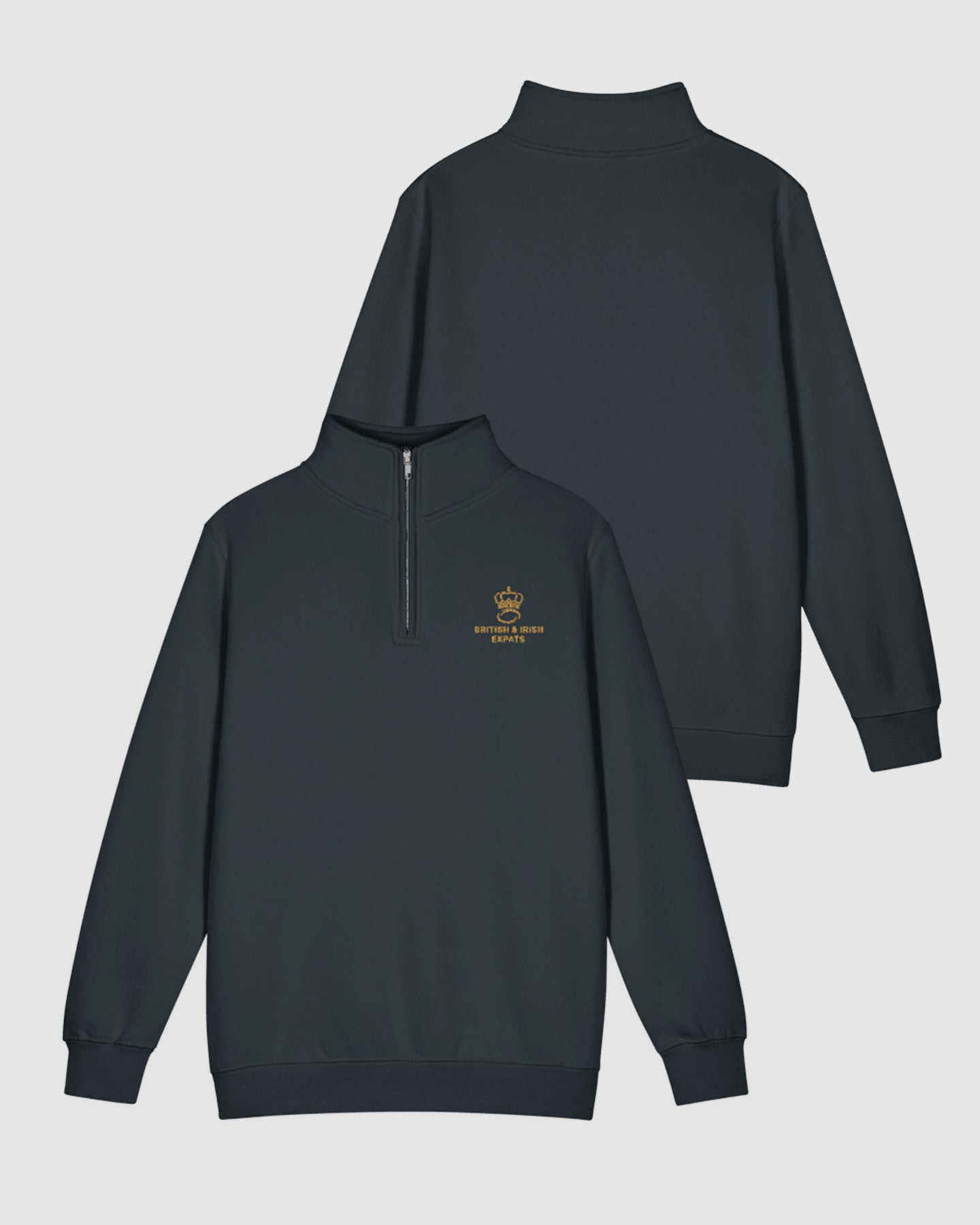British & Irish Expats Rugby Quarter-Zip Sweatshirt - Navy