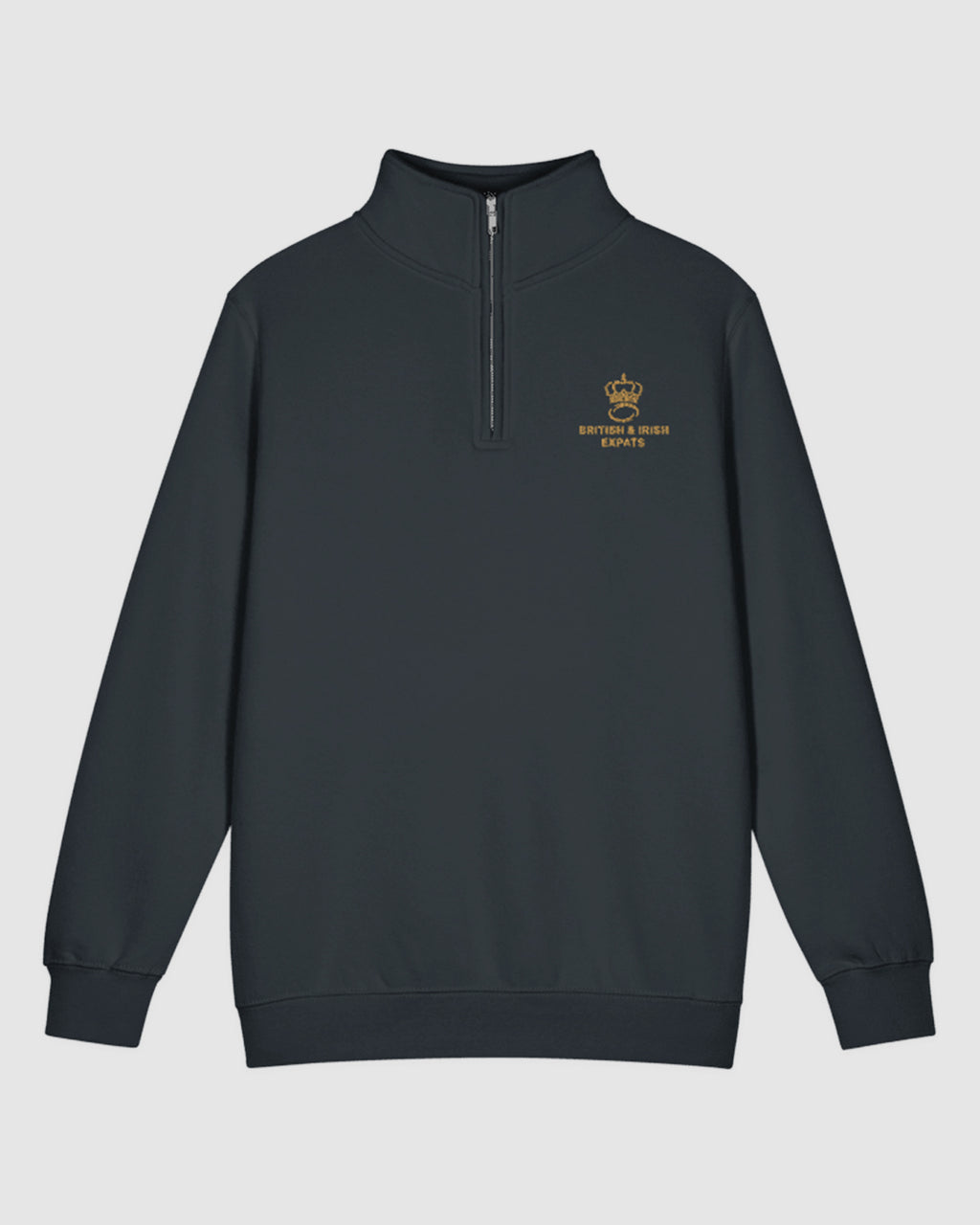 British & Irish Expats Rugby Quarter-Zip Sweatshirt - Navy