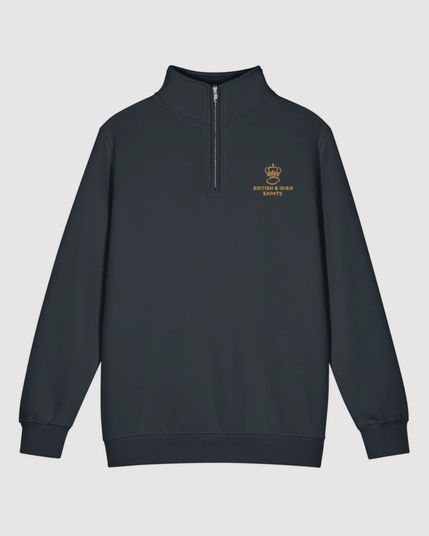 British & Irish Expats Rugby Quarter-Zip Sweatshirt - Navy