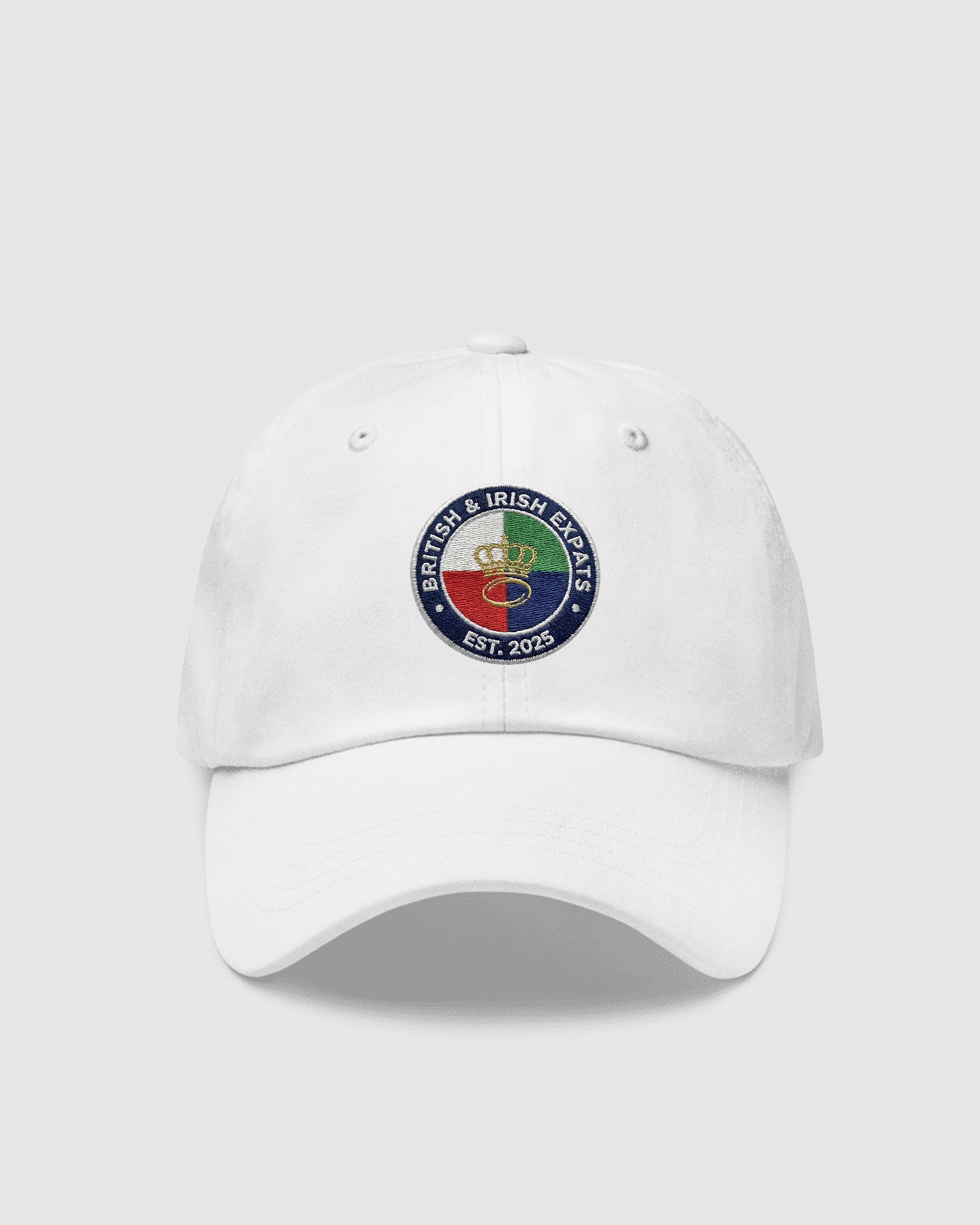 British & Irish Expats Rugby Dad Cap - White