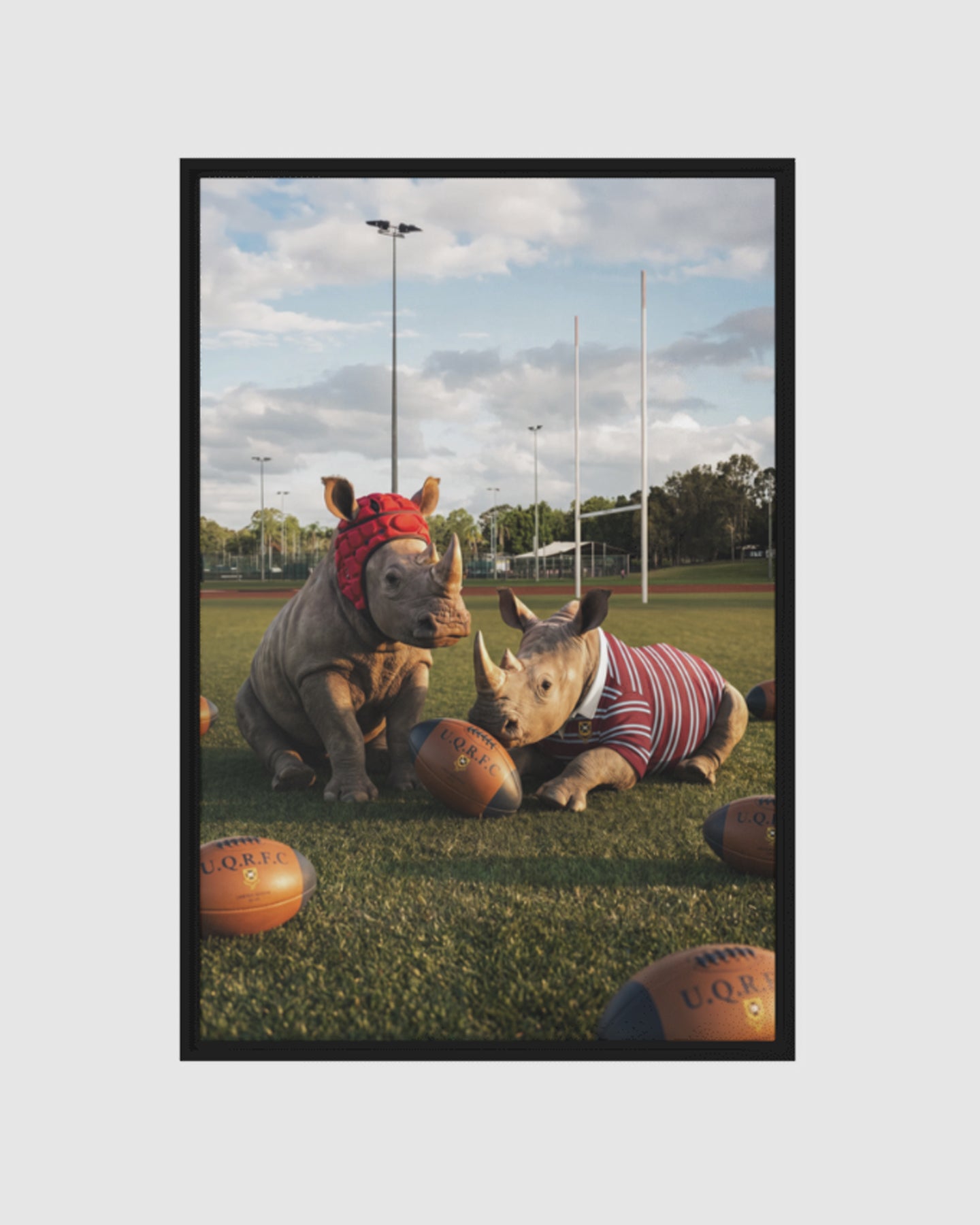 Red Heavies Rugby Canvas Poster