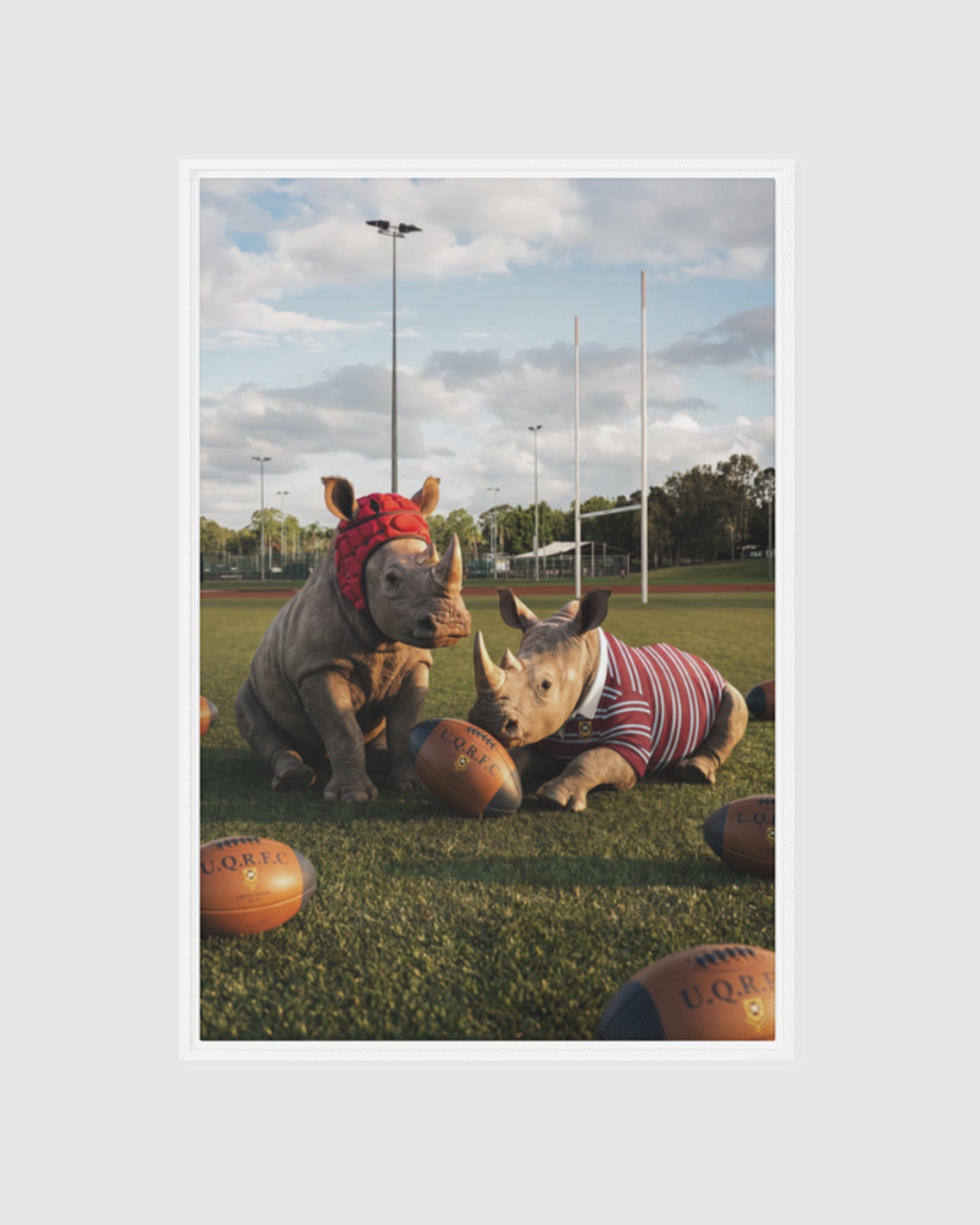 Red Heavies Rugby Canvas Poster