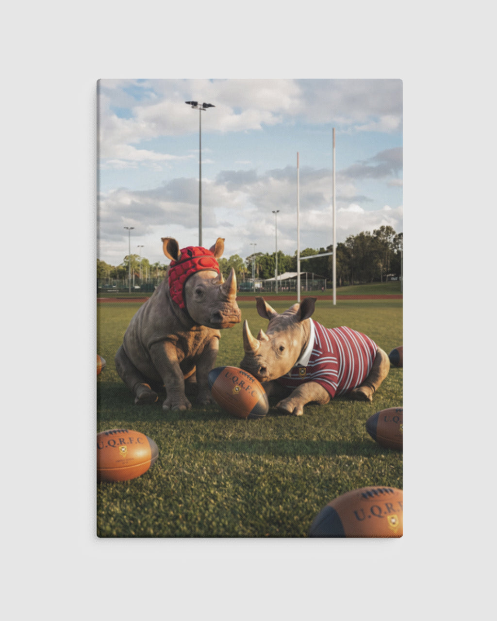 Red Heavies Rugby Canvas Poster