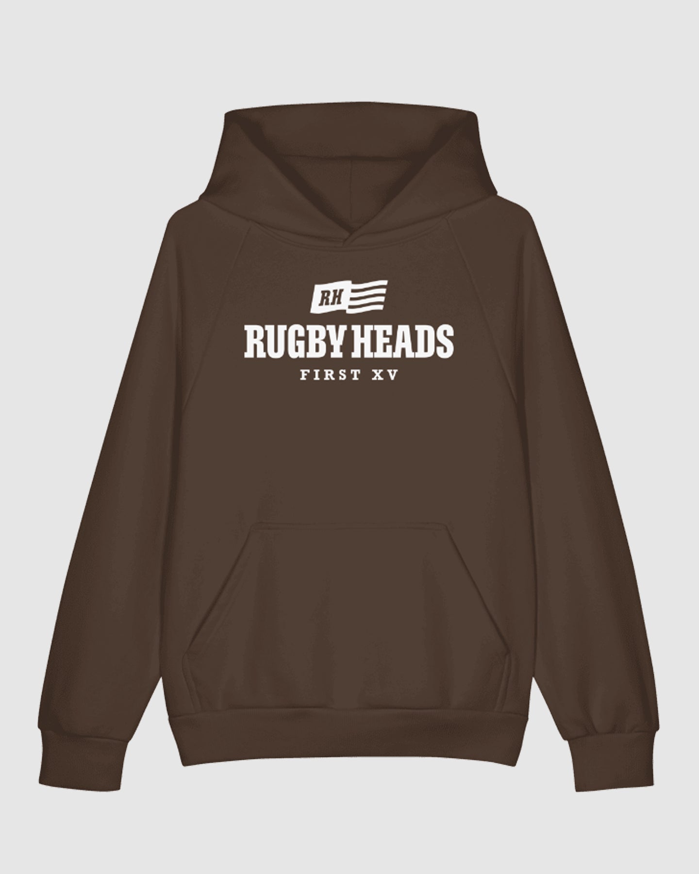 Rugby Heads Hoodie - Brown