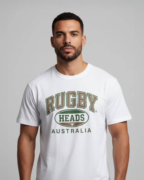 Rugby Heads Australia Flagship T-Shirt - White