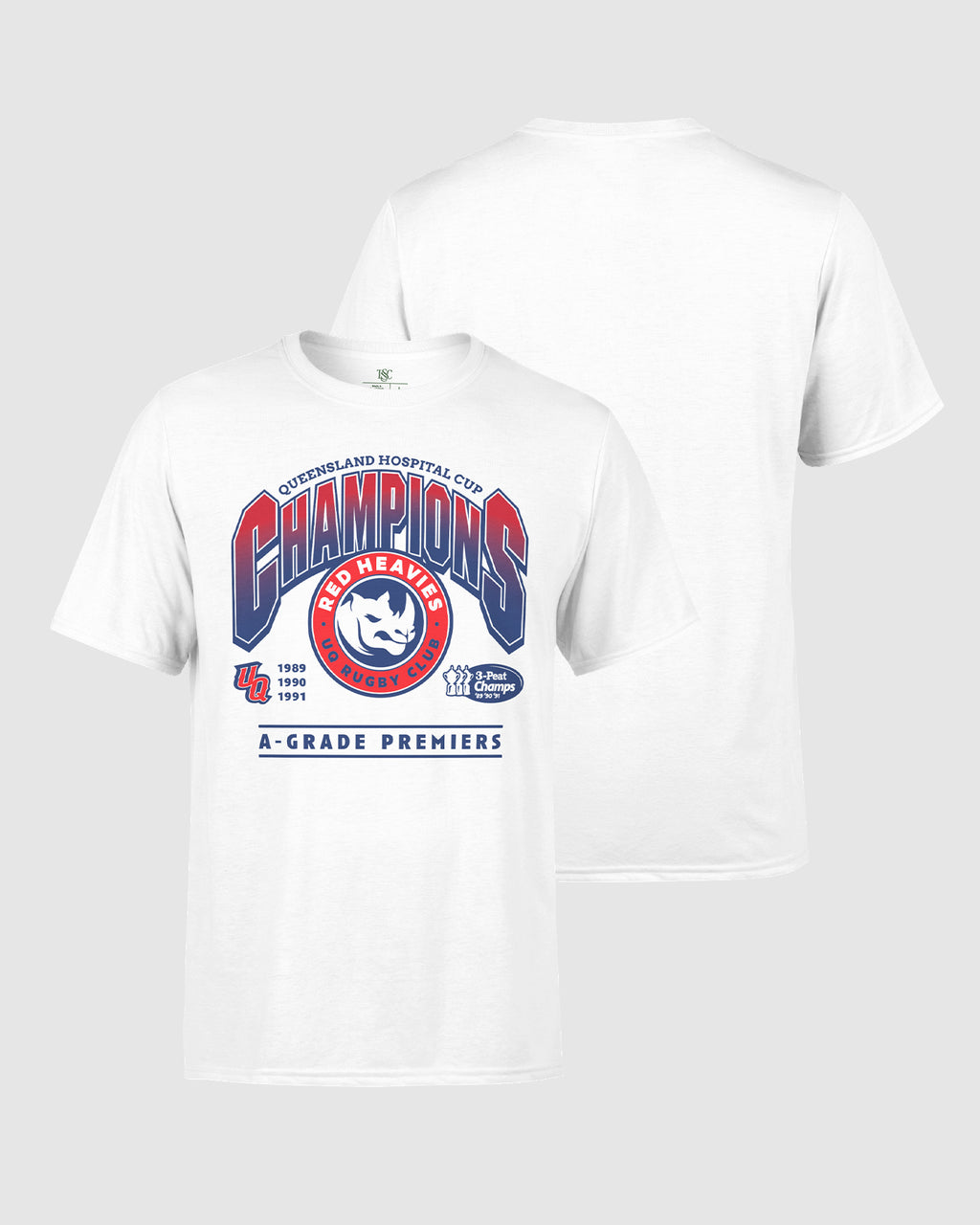 UQ Rugby 3-Peat Championship T-Shirt - White