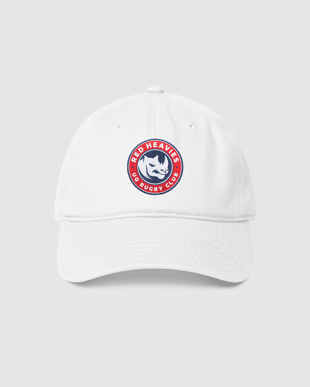 UQ Rugby Red Heavies Shield Dad Cap - White