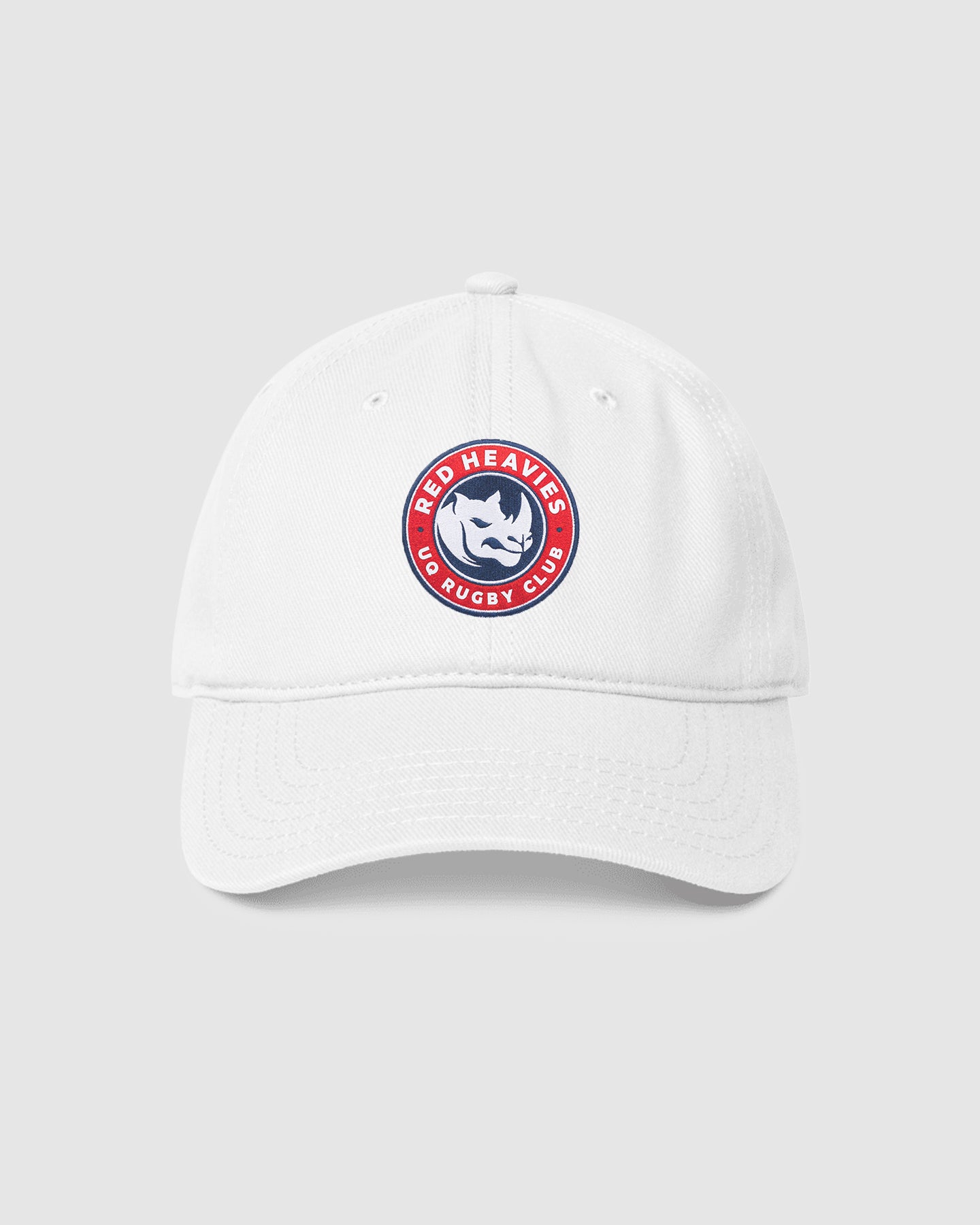 UQ Rugby Red Heavies Shield Dad Cap - White