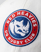 UQ Rugby Red Heavies Shield Dad Cap - White