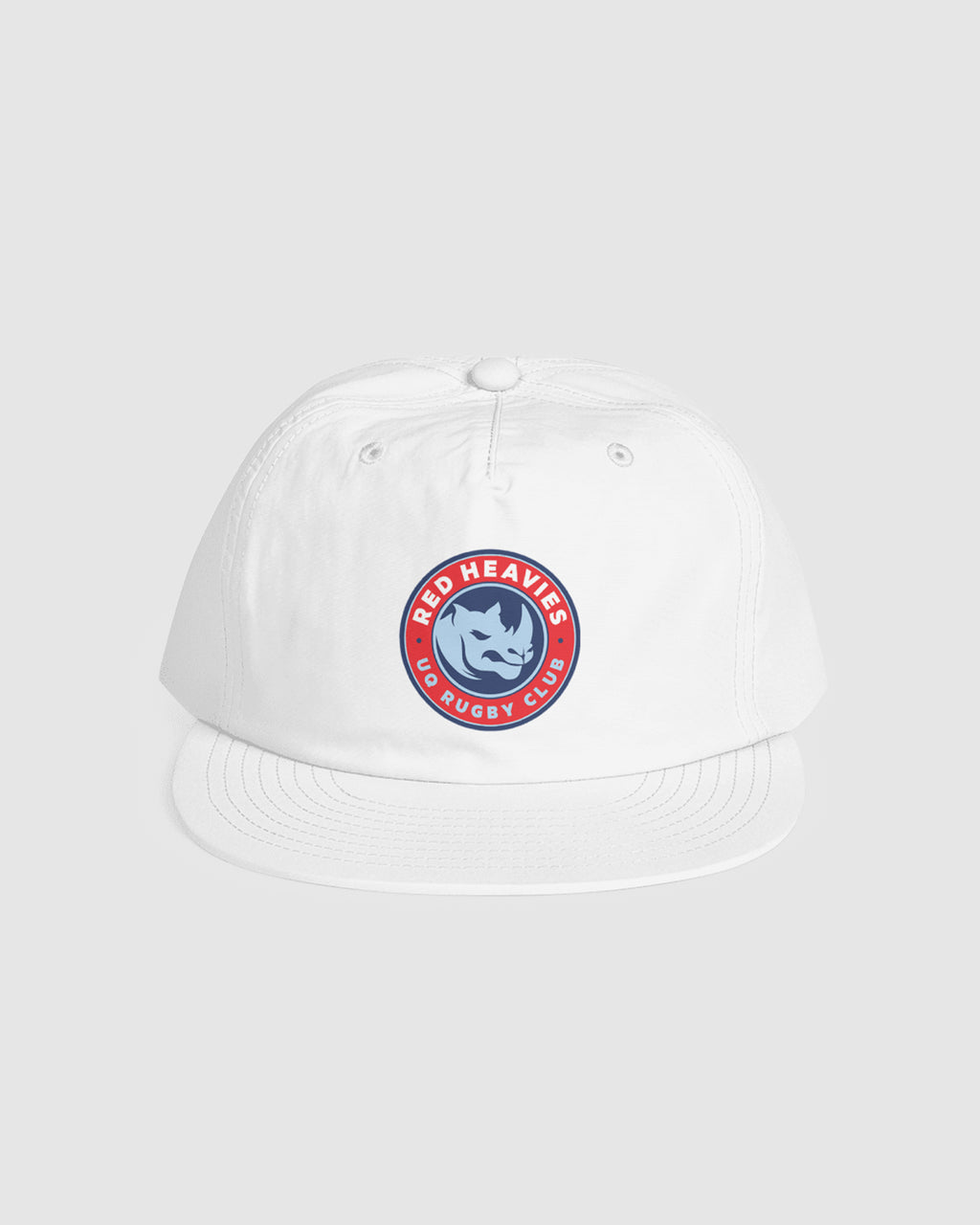 UQ Rugby Red Heavies Shield Golf Cap - White