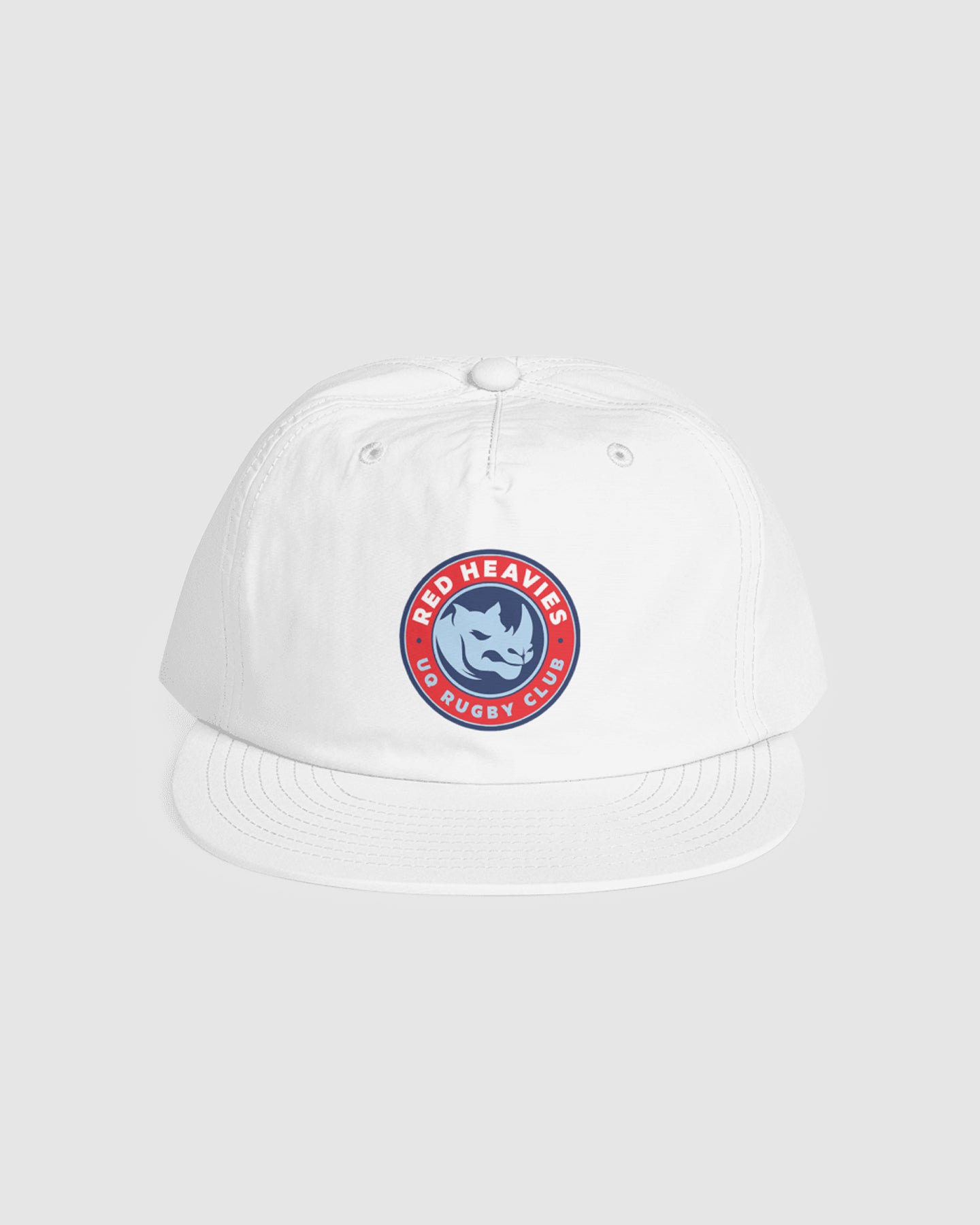 UQ Rugby Red Heavies Shield Golf Cap - White