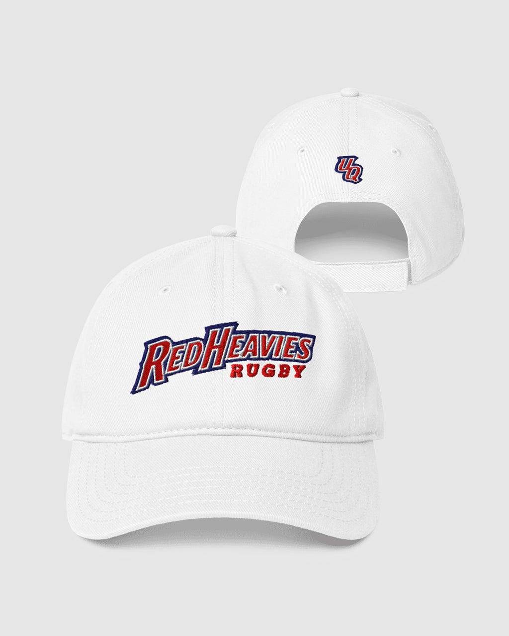 UQ Rugby Red Heavies Rugby Dad Cap - White